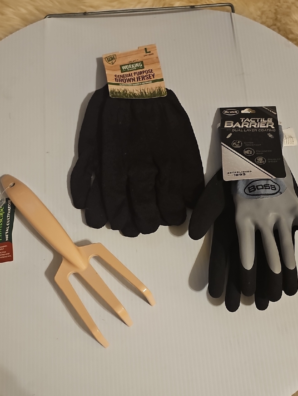 Boss Tactile Barrier Dual-Layer Work Gloves - Black/Gray